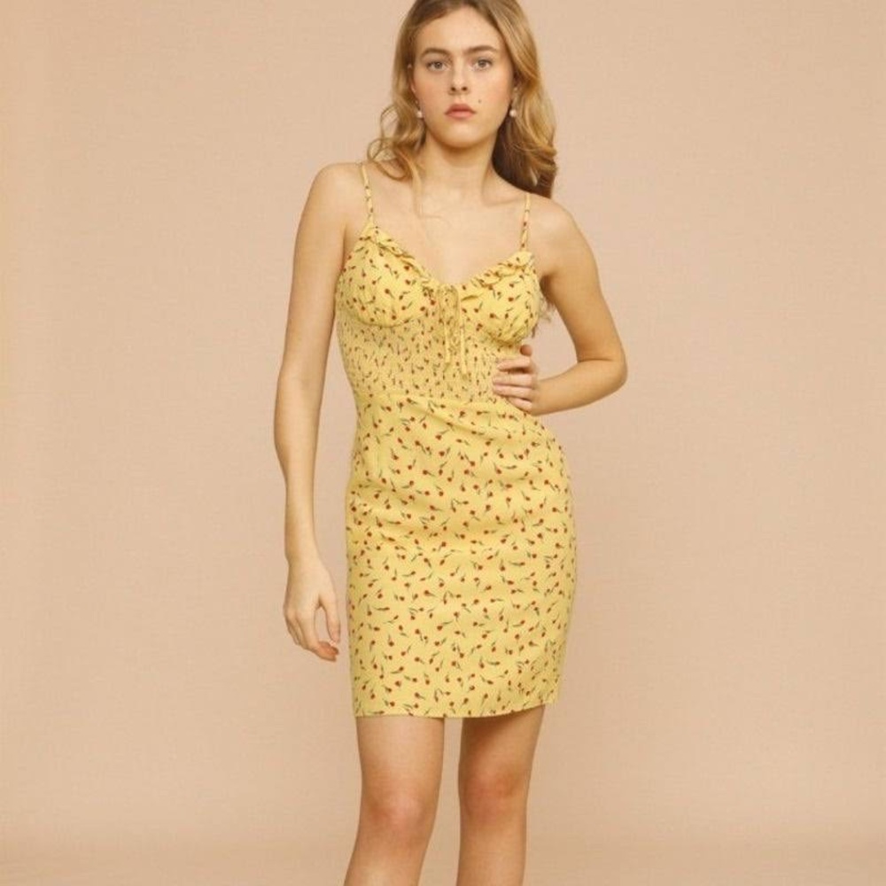 Rouje Yellow Floral Dress